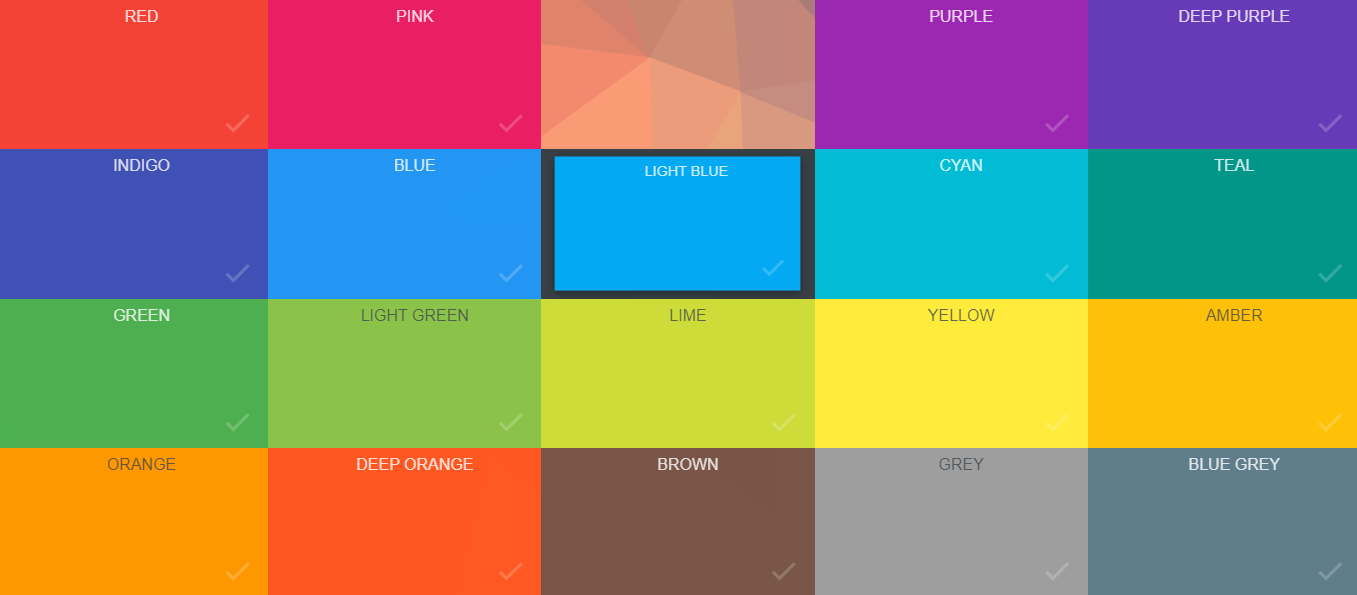 Material Palette - Hex Colors Picker